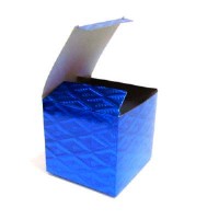Коробка подарочная д/кружки голография "Синяя"(1/300)WM037