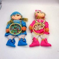 Панно текстильное  настенное "Кукла-кармашки" для мелочей 35146-9(200)